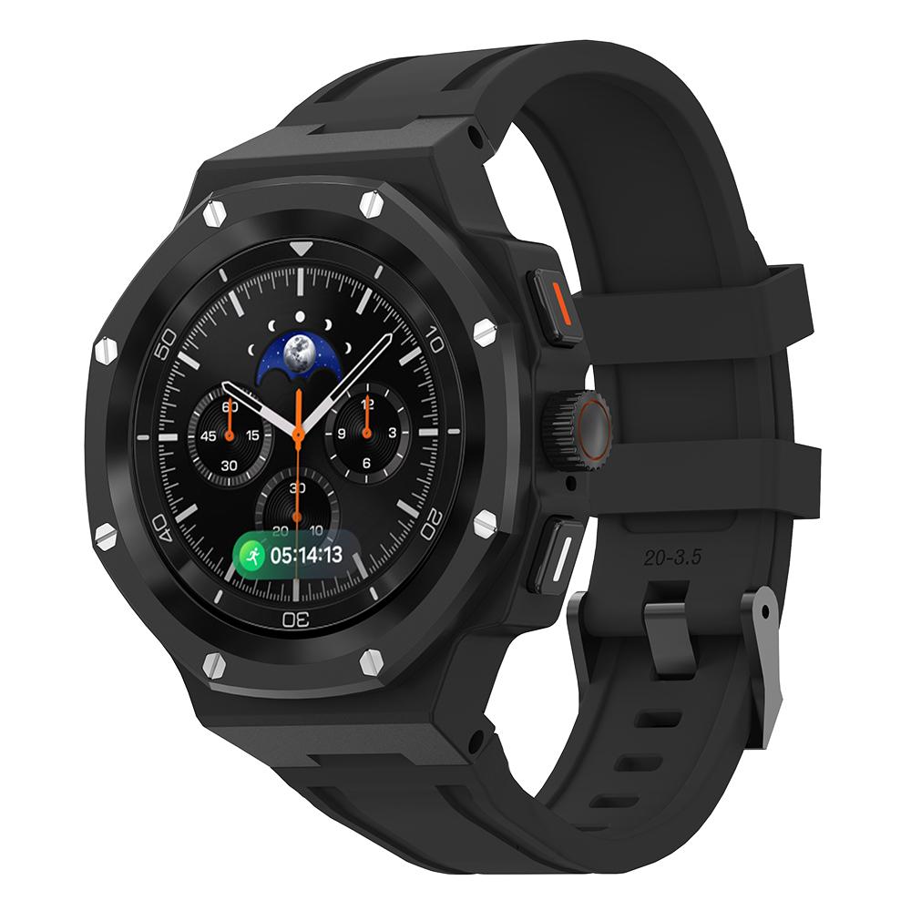 Zestaw Luksusowej Modyfikacji Do Samsung Watch 8 40mm 44mm Metalowa Koperta+Gumowy Pasek Do Watch 8 Classic 46mm Zestaw do Przeróbki Akcesoria