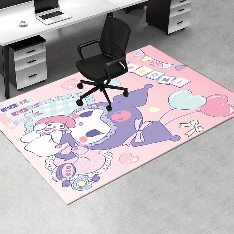Office Rug Kuromi, Pastel Anti-Slip Rug, Machine Washable for Living Room, Bedroom, Office, Multiple Sizes, Bedroom Mat, Decorative Mat, Durable Mat,