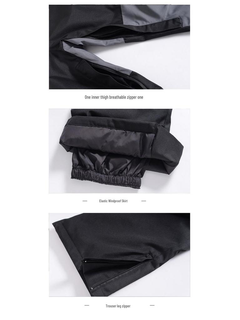 New Colorblock Ski Pants: Windproof, Waterproof, Warm, and Breathable. Perfect for Couples.