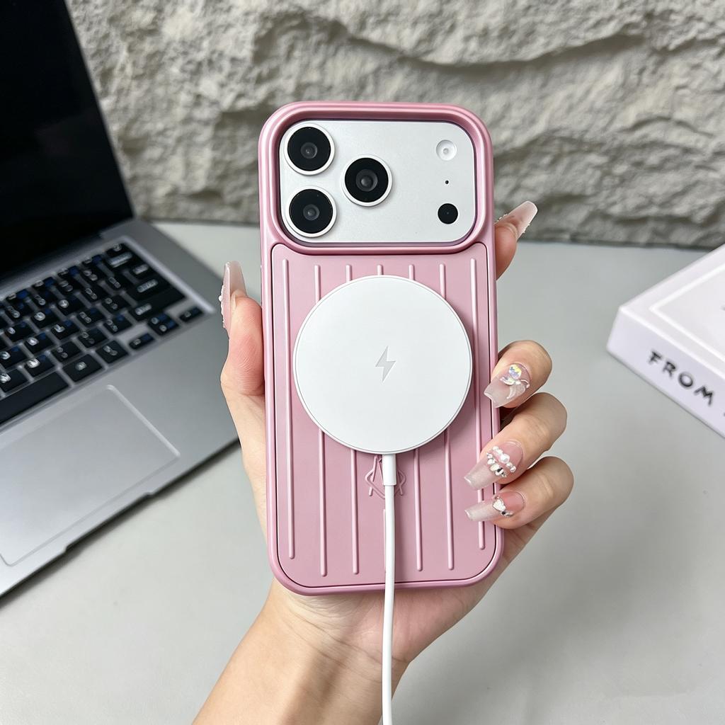 Fashion 3D Luggage Hard PC Magnetic Phone Case for IPhone 18 Pro Max 17 16 15 14 13 Pro Shockproof Anti Scratch Full Coverage Protection Cover