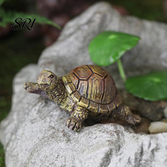 Fish Tank Ornaments Micro Landscape Turtle Figurines Waterproof Resin Miniature Realistic Sculptures Statue for Tanks Potted Plants Moss Gardens