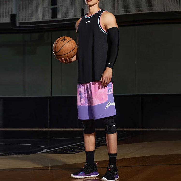Li Ning Loose Fit Printed Shorts Men Bottoms Pink Purple Blue AAPS031-2
