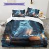 Magic Owl Pattern Bedding Home Decoration Birthday Gift (1 * Duvet Cover + 2 * Pillowcase, Without Core)
