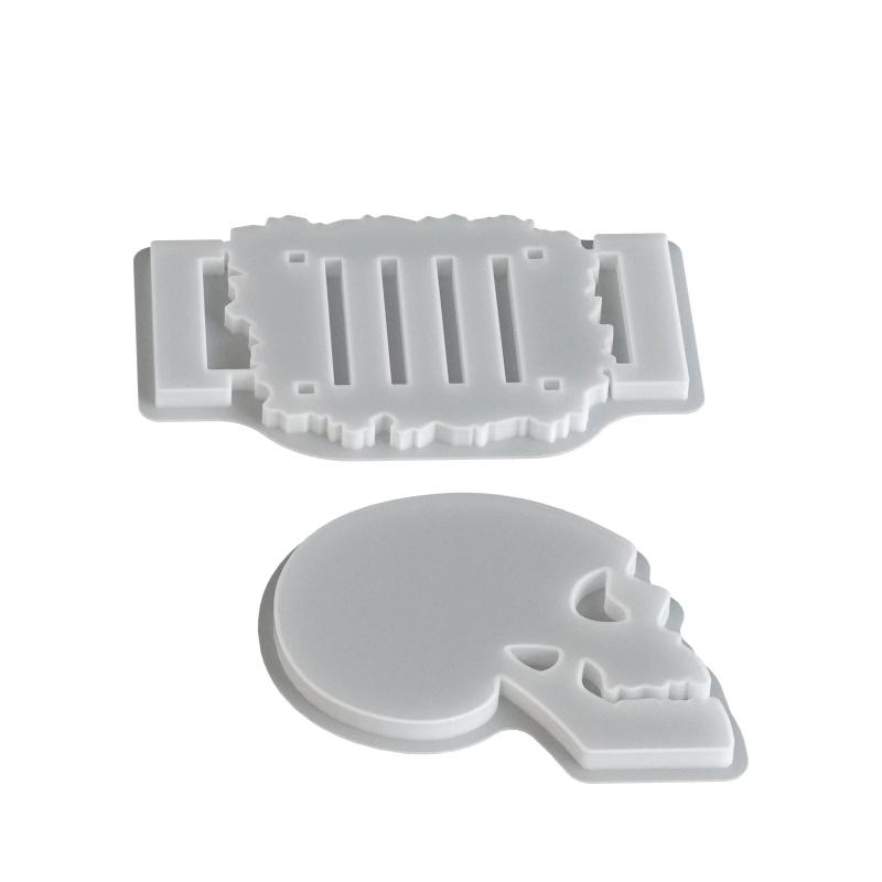 Skull Cup Mat Storage Silicone Mold Resin Mold Halloween Home Decor Table Gypsum Silicone Mold Mat Storage Mold