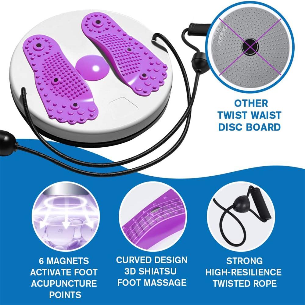 Pasový krouticí disk Unisex pasový trenažér Zdravotní tenký pasový posilovač Twist Board Cvičení Masážní deska na nohy Fitness vybavení