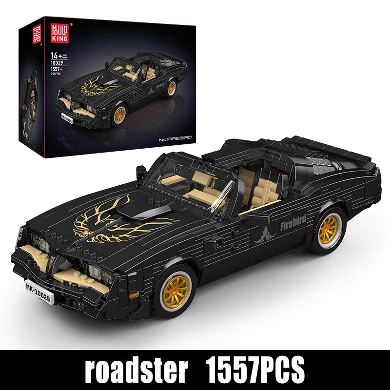 Mould King 10029 Technické auto Hračky The MOC Firebird Vintage auto Stavebnice Montáž Oldtime auto Kostka Dětský Vánoční dárek