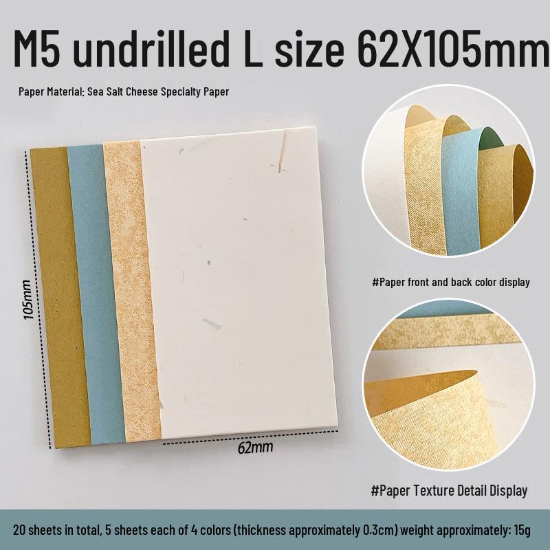 Sea Salt Cheese Mix Specialty Loose Leaf Planner Pages (M5A6A7)