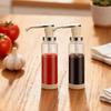 Press Type Honey Bottle High Borosilicate Glass No Drip Syrup Dispenser Coffee Syrup Dispenser Kitchen Tool Container