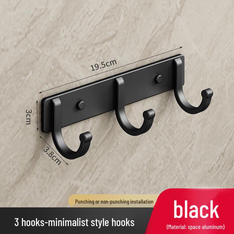 No-Drill Adhesive Hook: Wall-Mounted Towel Rack for Bathroom or Kitchen