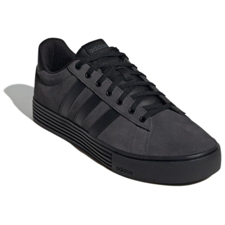 adidas Chaussures de skateboard basses en cuir synthétique Daily 4.0 Unisexes Noir JI4355