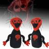 Gruseliges Horror-Spiel Plüschtier Der Gekochte Dunkler Stil Stoffpuppe Rot Schwarz