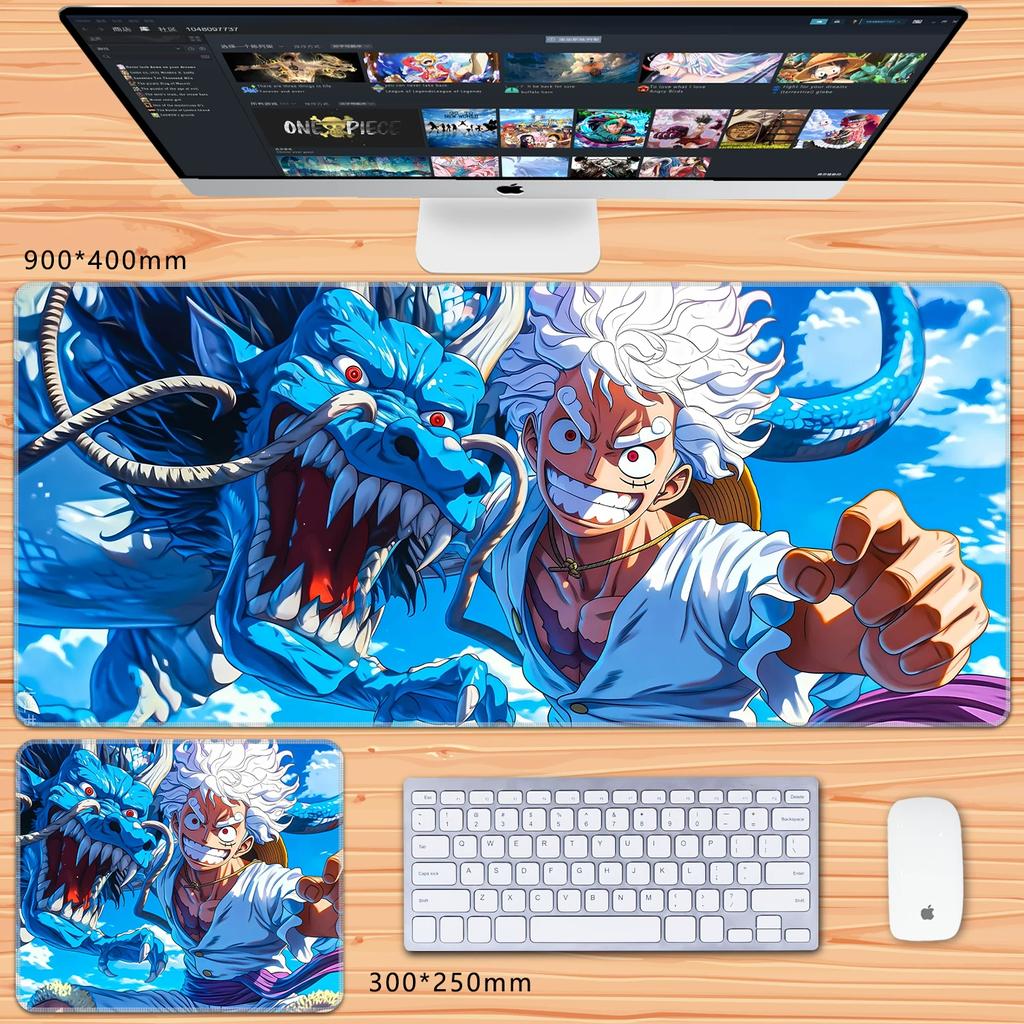 Oversized Chłopcy Anime Roronoa Zoro Dwuwymiarowy Duży Rozmiar Podkładka pod Klawiaturę do Gier Biurowa Podkładka pod Mysz Wysoka Rozdzielczość Anime ONE PIECE Skórzana Podkładka pod Mysz