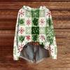 Ladies' Fashionable Printing Casual Hooded Long Sleeved Sweatshirt