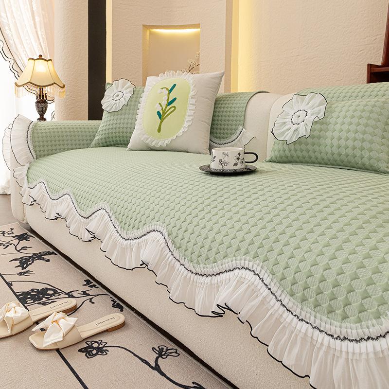 Summer Sofa Cushion  New Cool High-End Sofa Mat Seat Cushion Straight Row Sofa Cover Cover Cloth