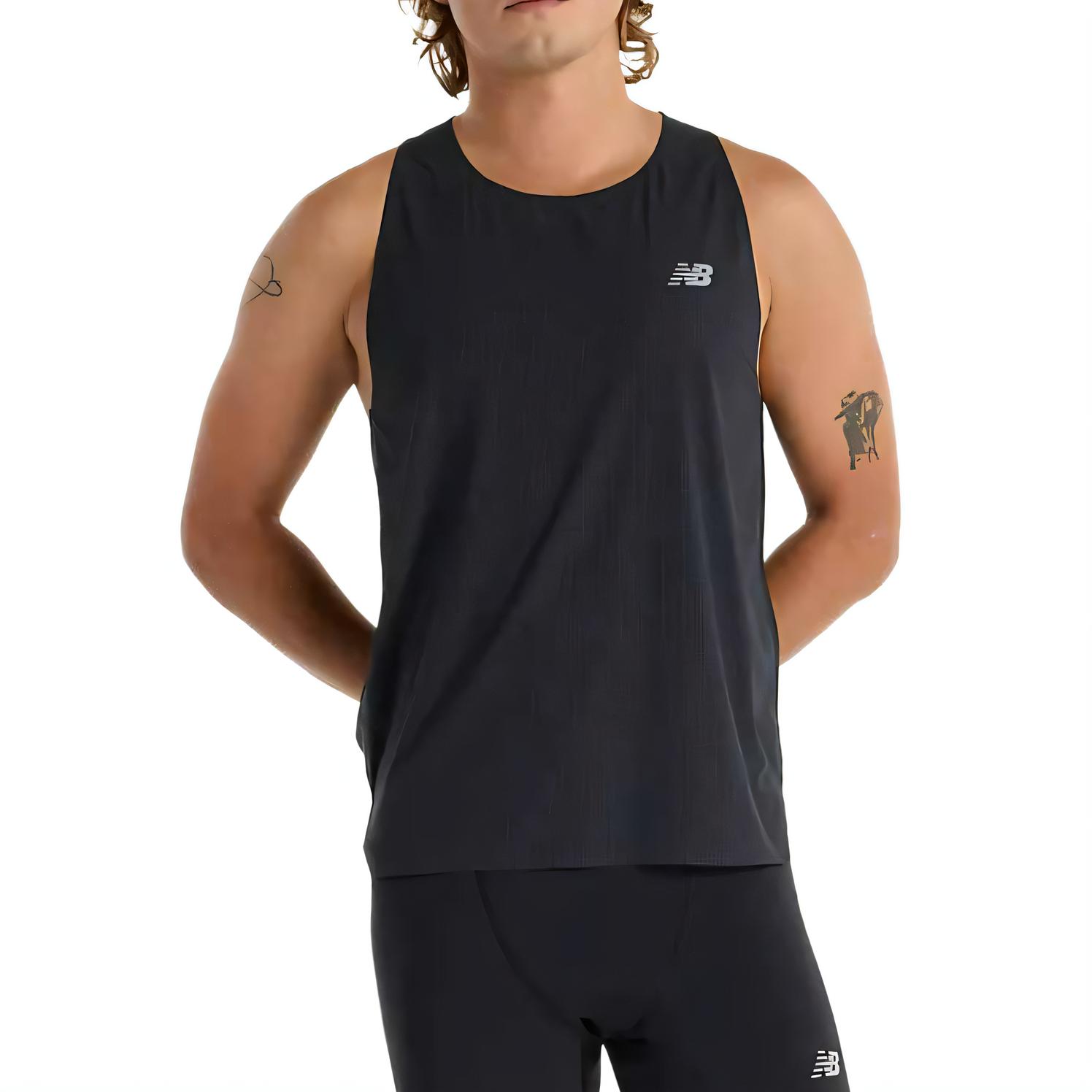 New Balance Race Day Tank Top Men s Black MT51205-BK L