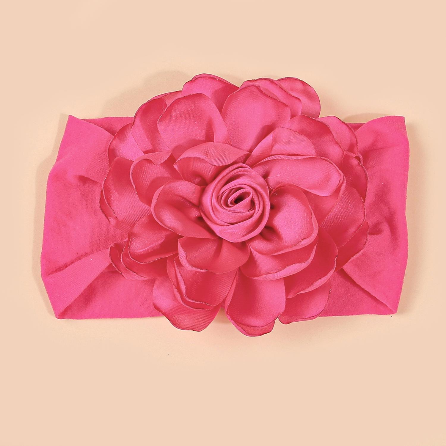 

1/3PCS Satin Floral Headband Baby Headbands Elastic Soft Newborn Flower Headbands for Baby Girl Turban Infant Hair Accessories