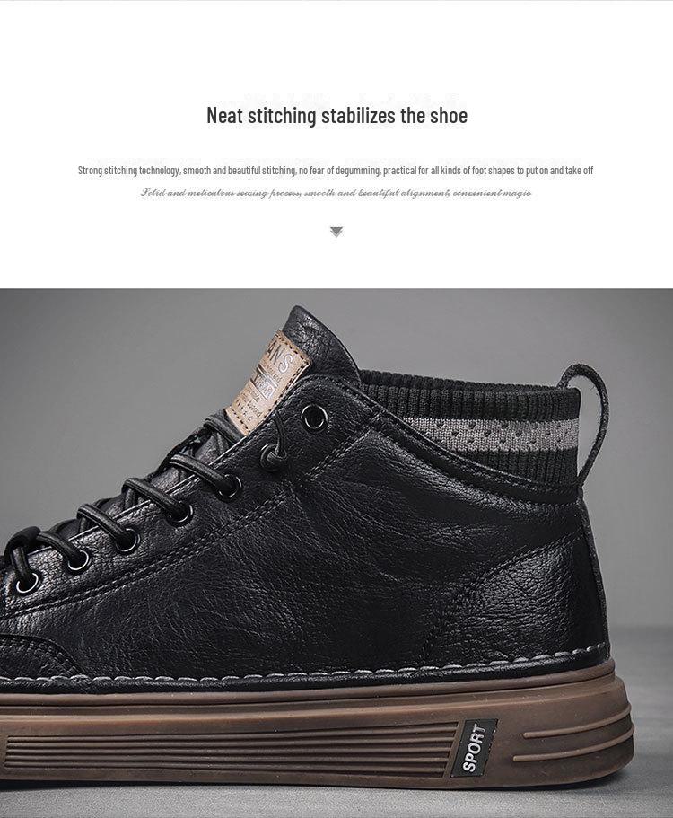 Men's Winter Non-Slip Leather Shoes: Casual, Sports, Work, Formal & Chef Styles In Black