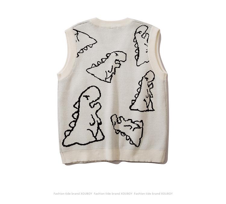 Unisex Dinosaur Knitted Wool Sweater
