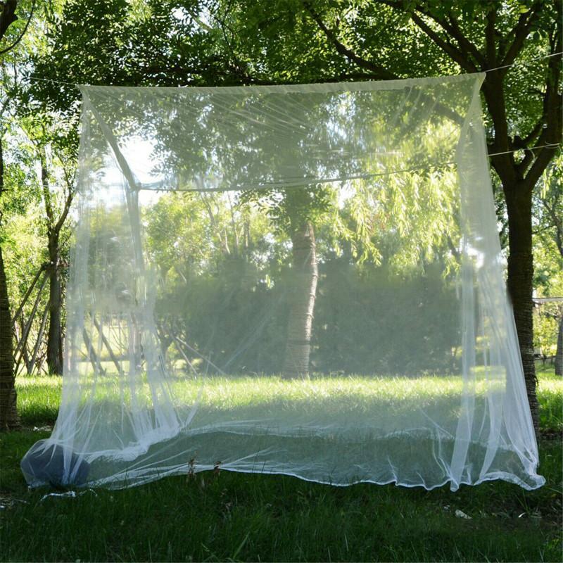 Large White Camping Mosquito Net Indoor Outdoor Netting Storage Bag Insect Tent 200*200*180cm