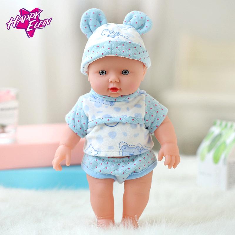 

14.5 Realistic Reborn Vinyl Baby Doll Toy 30cm Silent Fixed Eyes Doll