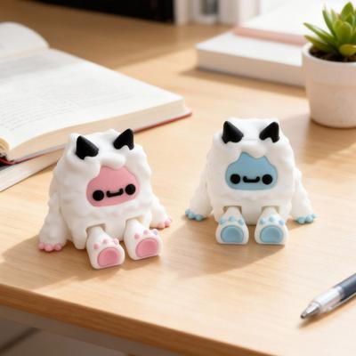 Character Ornament Dual-Color Pink Blue 3D-Printed Texture Faithful Game Character Replica Yuti Yeda Miniature Collectible Display Figurine