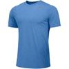 Solid Color Crew Neck Logo Short Sleeve T-Shirt Men Tops Blue 727982-448