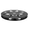 1 4 7 Zoll Leere Bandspule 8 Loch Aluminiumlegierung Universal Öffnung Maschinenteil Open Reel Aufwickelspule Schwarz