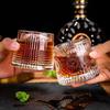 Flavinmci Swirling Vertical Stripe Whiskey Glass Set