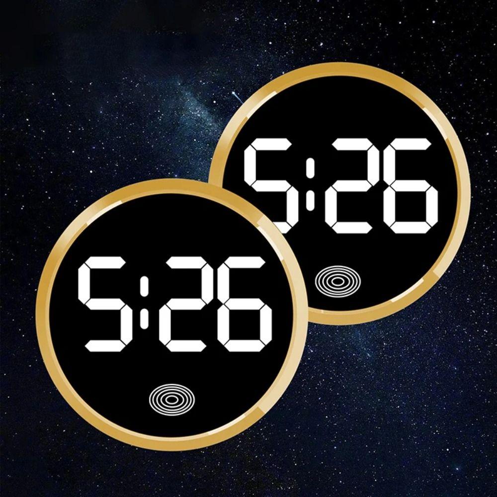 Touch-Activated Car Dashboard Clock Mini Novelty Digital Clock Mute Simple LED Electronic Watch For Car Boat Bike Truck