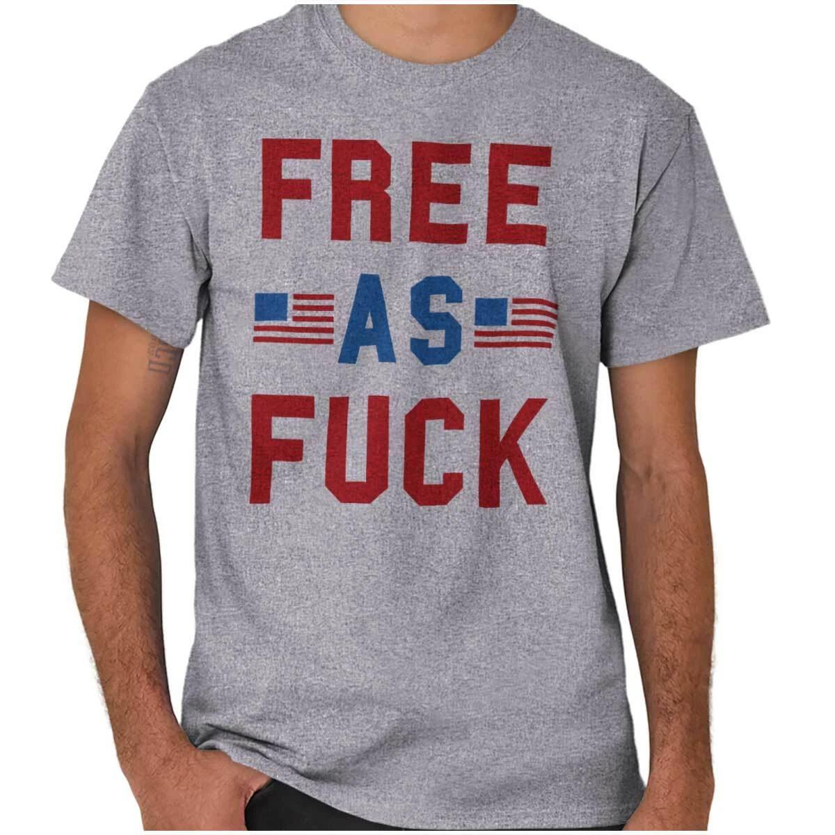 Free AF Freedom Patriotic Attitude Political Womens or Mens Crewneck T Shirt Tee S