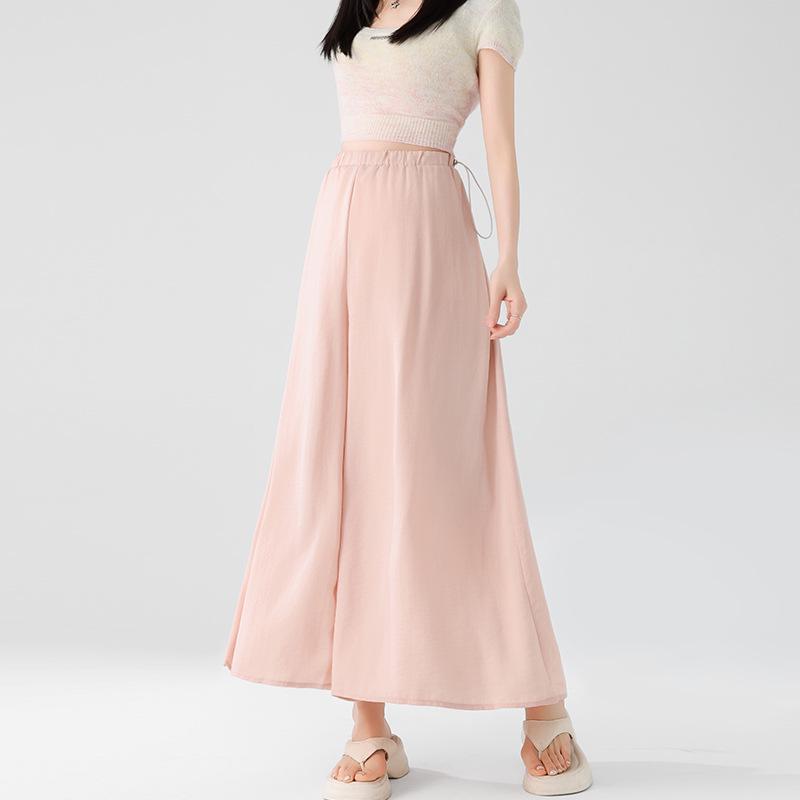 

2026 Maternity Wide-Leg Skirt Pants - Lightweight, Non-Constricting, Spring/Summer Style 2XL рожевий