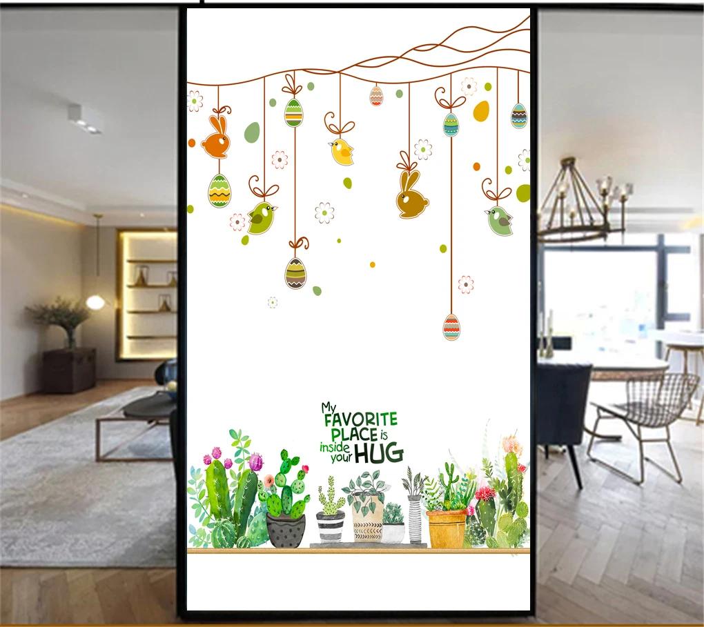 

Static ClingPrivacy Windows Film Decorative Flower Plant Stained Glass Window Stickers Frosted Window Cling 06 (as the picture,40x60cm WxH)