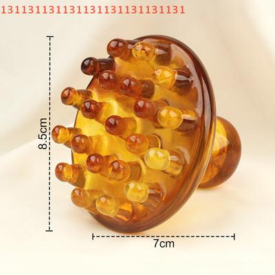 Wide Tooth Scalp Comb Round Tip Scalp Tool Handheld Wet and Dry Hair Acupoint Sandalwood Disc Wooden Massage Scalp