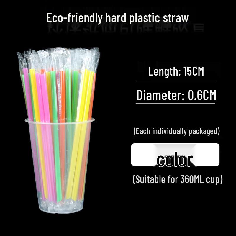 Yudu Individually Wrapped Disposable Plastic Straws