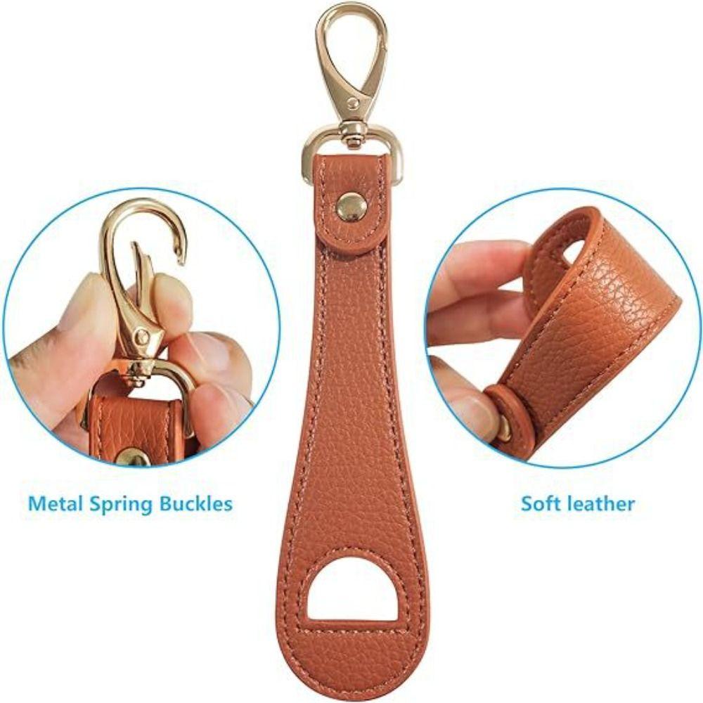 Solid Color Travel Hat Clip PU Leather Hat Holder Portable Golf Baseball Hat Clip  Backpack