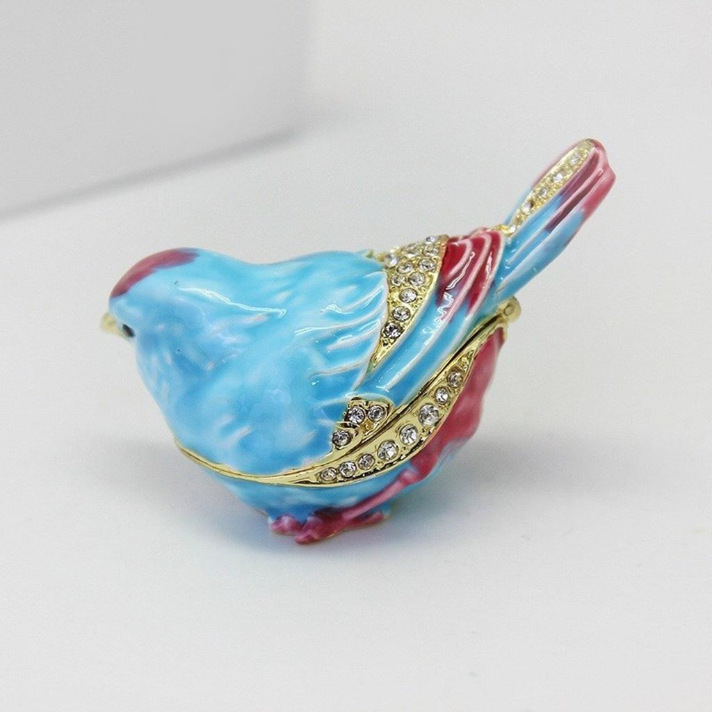 Multifunctional Sparrow Shaped Hinged Jewelry Holder Elegant Display Case for Small Accessories Rings and Earrings Box