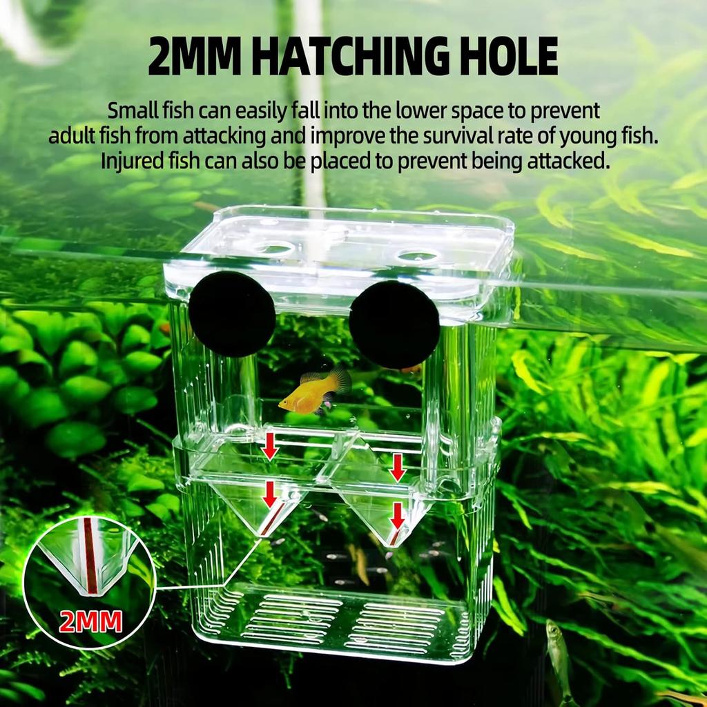 Aquarium Fish Breeder Box Durable Betta Fish Tanks Fishs Breeding Isolation Box Hatching Incubator Box for BabyFish Shrimp