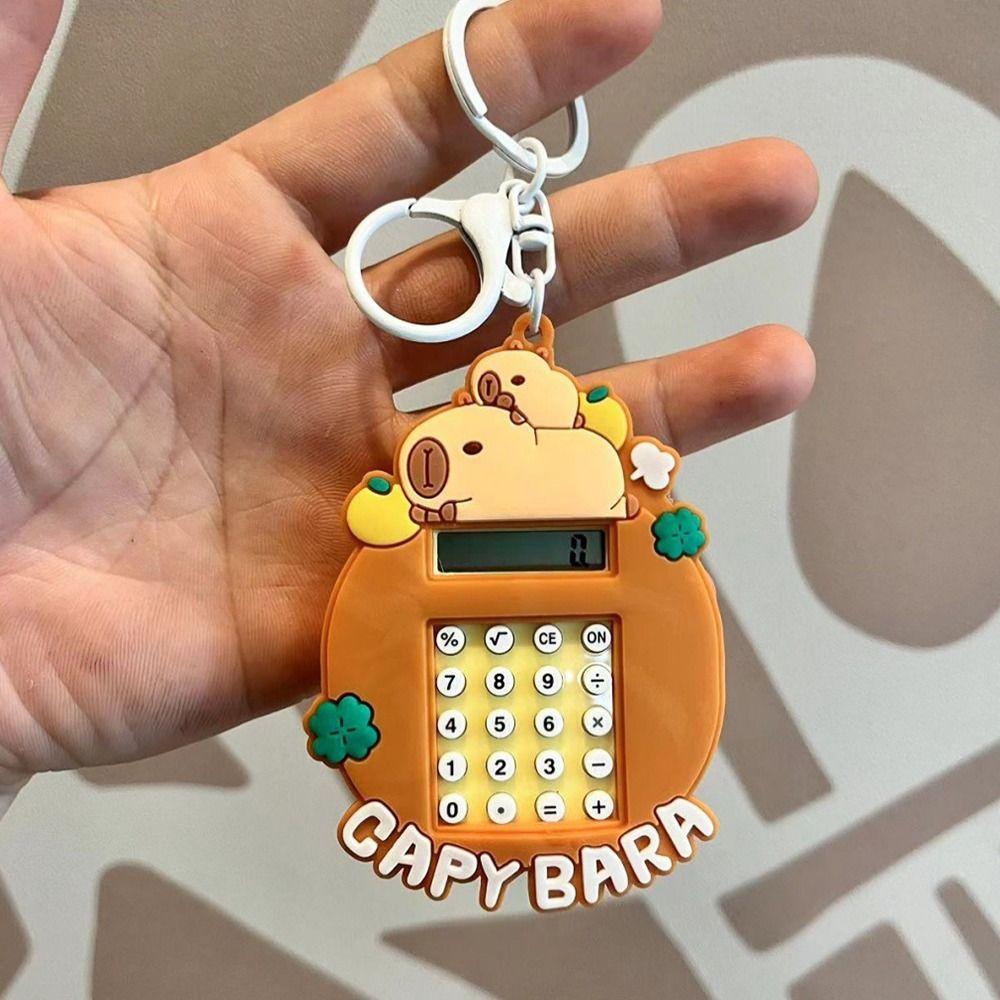 

Брелок Капибара Мультяшная Маленькая Рыба-Фугу Калькулятор Портативный Калькулятор Капибара C