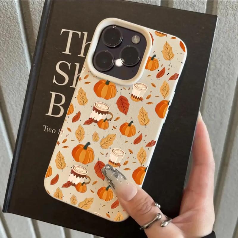 Autumn Leaf Pumpkin Coffee Pattern Phone Case For Xiaomi Redmi Note 14 13 Plus 12 11 10 13 Pro Plus 4G 5G Shockproof Soft Cover