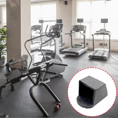 4 Stück Fitnessgeräte Endkappen Bodenschoner Ersatz Quadratische Endabdeckung Kunststoff Quadratrohrhülse Fitnessstudio Zubehör