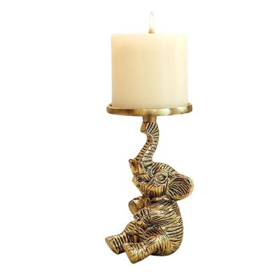 Candlestick Elephant, Aluminium Elephant Pillar Candle Holder, Behoma