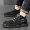 New Mens Ankle Boots High Quality Leather Warm Boots Comfortable Retro Outdoor Boots Lace Up Hiking Sneakers Men Casual Shoes