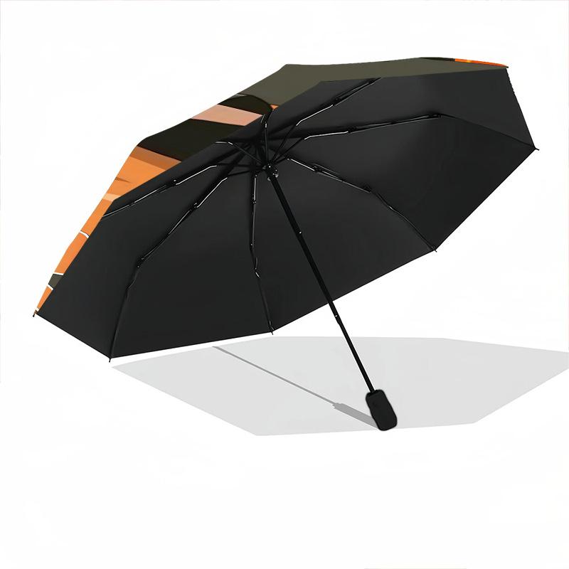 1 PC Automatic Folding Umbrella - Naruto Fire Determination Pattern Portable Foldable Design With 8 Ribs Christmas Birthday Gifts