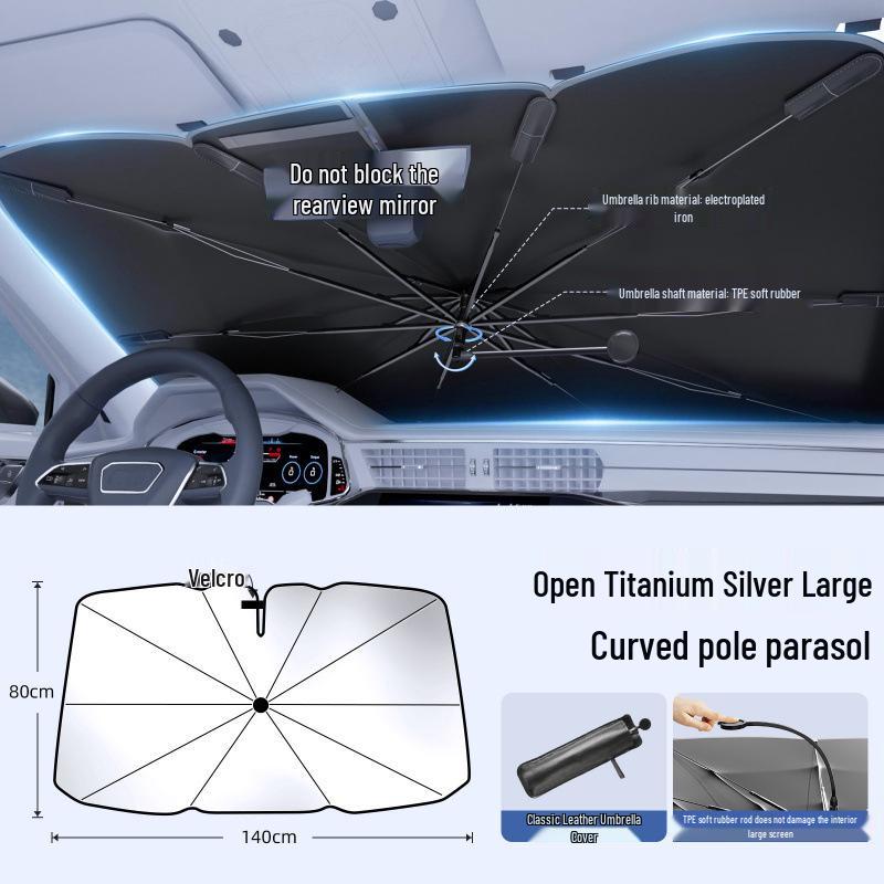 Parasole per Auto per Parabrezza Anteriore - Isolamento Termico e Protezione UV