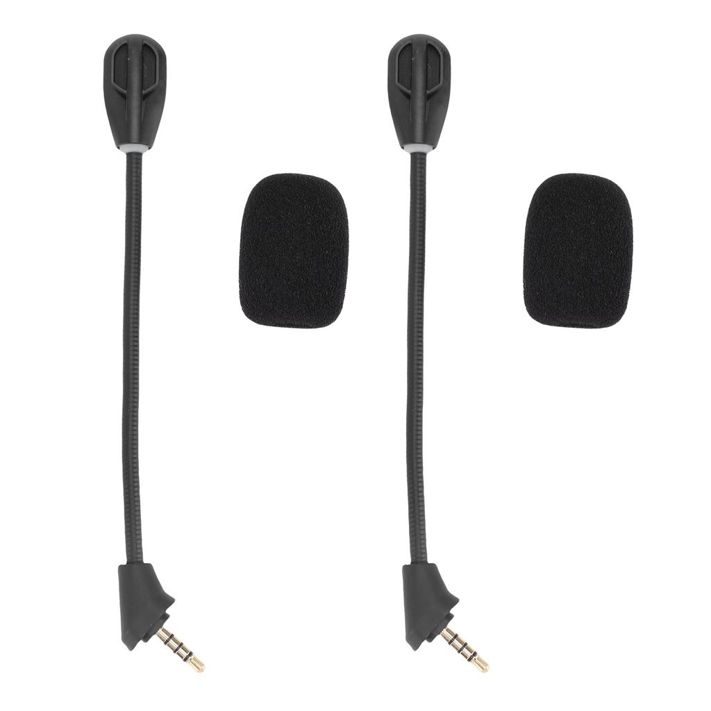 2 ST Mikrofonersättning för Kingston HyperX Cloud Alpha Trådlöst Gamingheadset Brusreducerande 3,5 mm Löstagbar Mikrofonbom