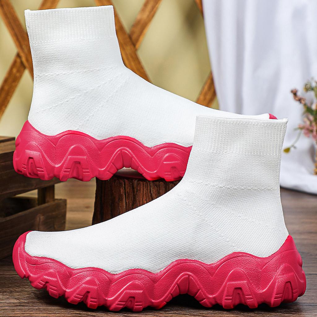 Neue atmungsaktive Socken Schuhe mit Fliegenwebung, lässige Sportschuhe, Outdoor, trendige Paarschuhe