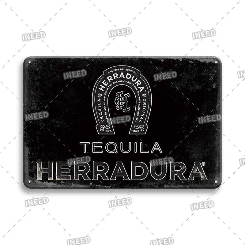 Tequila Whisky Tin Sign Metal Sign Dekoracyjny Vintage Plate Decor Retro Plakietka do Baru Pub Man Cave Club Room Home Wall Decor