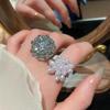 Pearl Flower Open Ring: Chic and Versatile Design for Index Finger