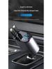 120W Multi-port Fast Car Charger with Retractable Cable and Cigarette Lighter Adapter
