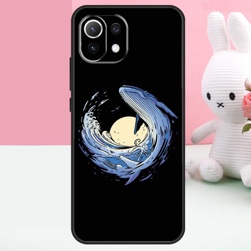 Whale Fish Wave Sea Case For Xiaomi 15 14 Ultra 13T 14T 15T 17 Pro Max POCO X7 Pro X5 X6 F5 F6 F7 F8 Ultra Funda